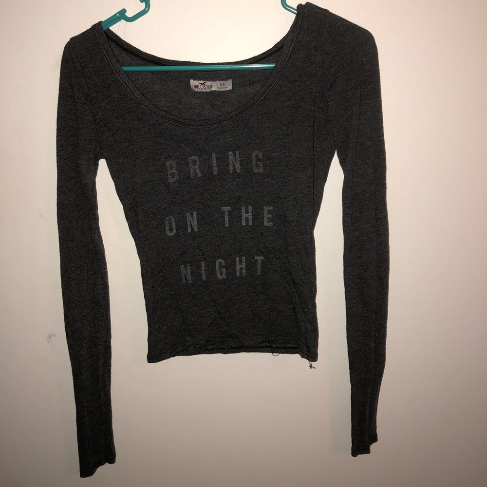 Sheer hollister long sleeve shirt